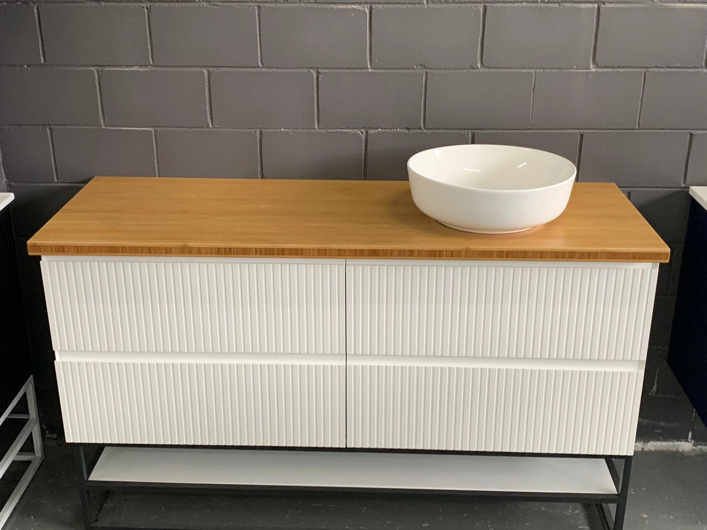 Hampton Style Bathroom Vanity Cecilia White, Black, Navy Blue