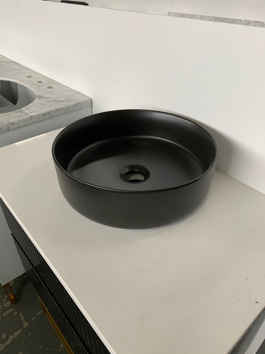 Above Counter Bathroom Vanity Basin Black Round A Grade Quality