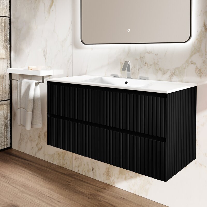 Hampton Style Bathroom Vanity Cecilia White, Black, Navy Blue