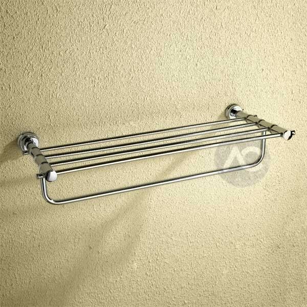 Hampton Style Bathroom Accessory Madrid Double Towel Shelf