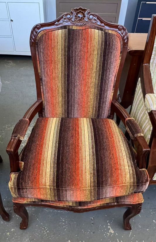 Solid Mahogany French Provincial Furniture Arm Chair