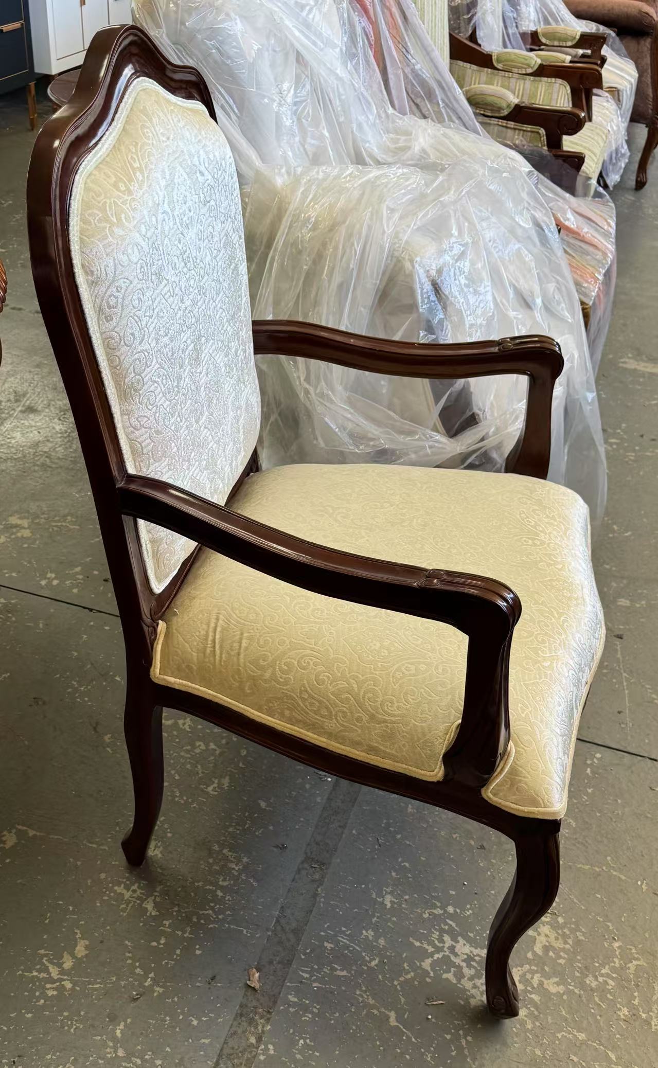 Solid Mahogany French Provincial Furniture Arm Chair