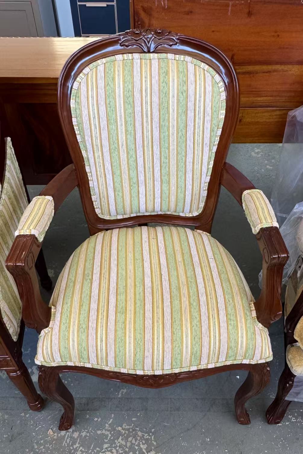 Solid Mahogany French Provincial Furniture Arm Chair