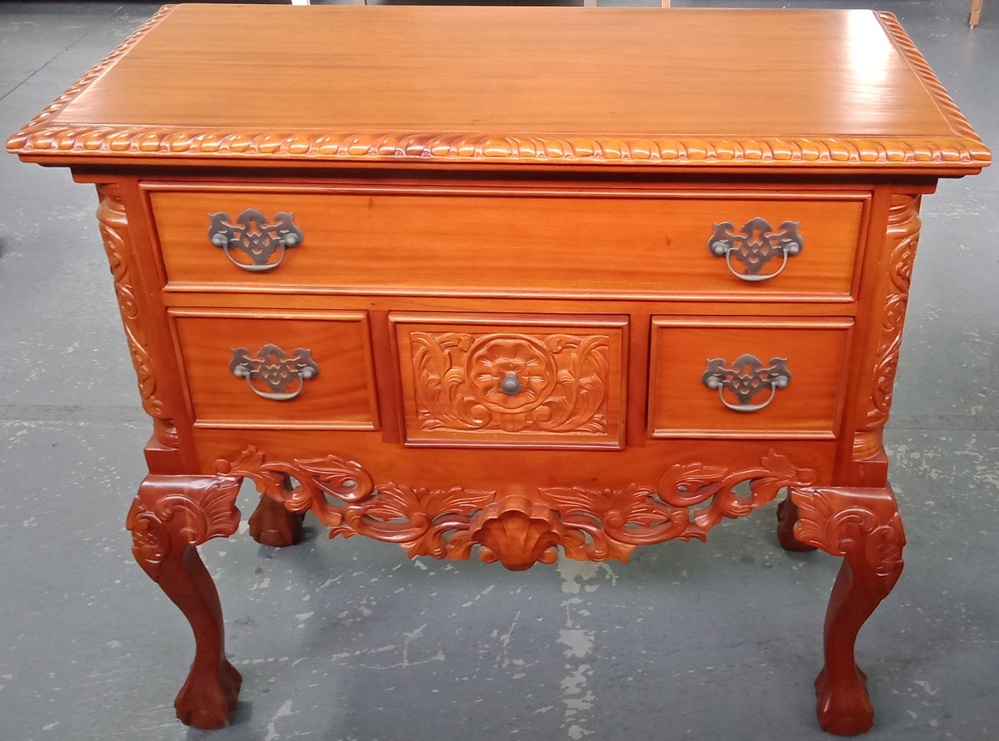 Mahogany Provincial Furniture Chippendale Buffet Small