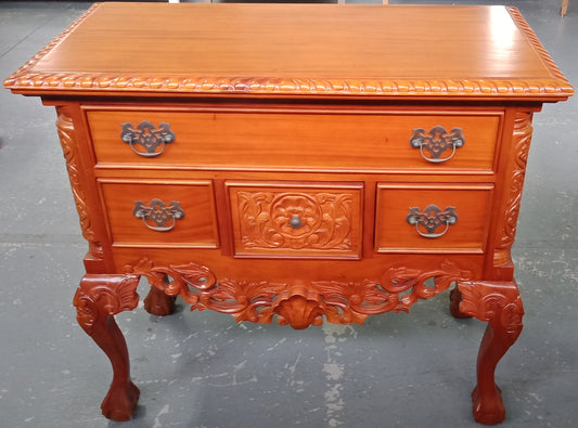 Mahogany Provincial Furniture Chippendale Buffet Small