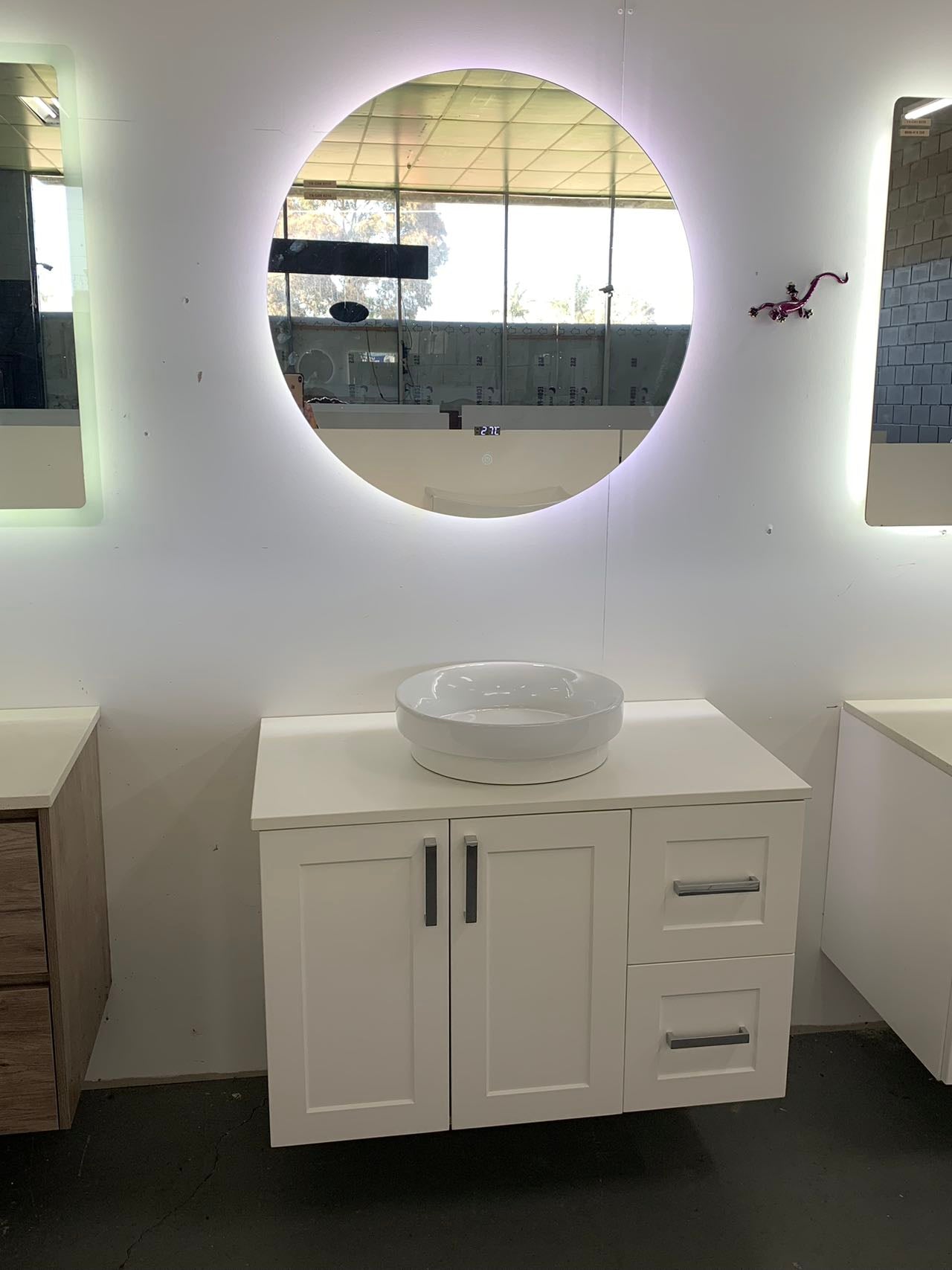 Hampton Shaker Style Bathroom Vanity Cooper Wall Hung Matte White Shaker