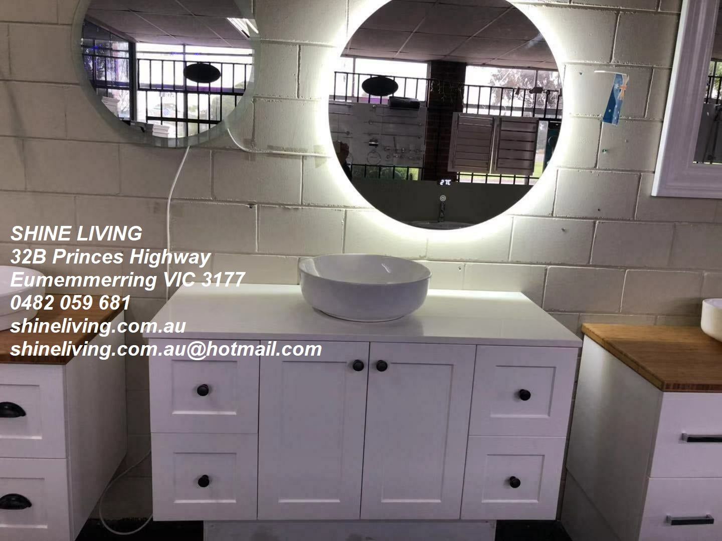 Hampton Shaker Style Bathroom Vanity Cooper Wall Hung Matte White Shaker