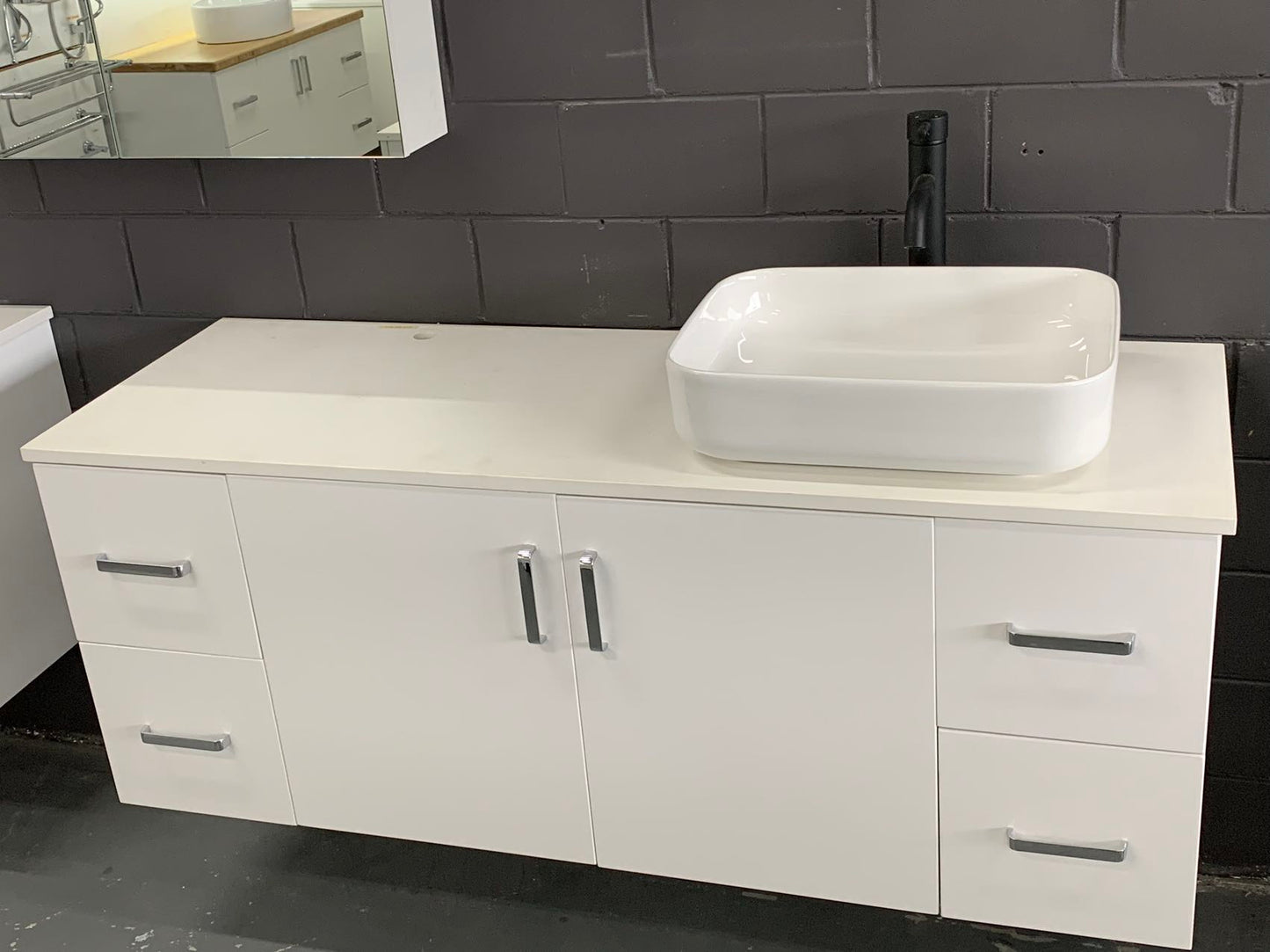 White High Gloss Bathroom Vanity Nowa Nowa