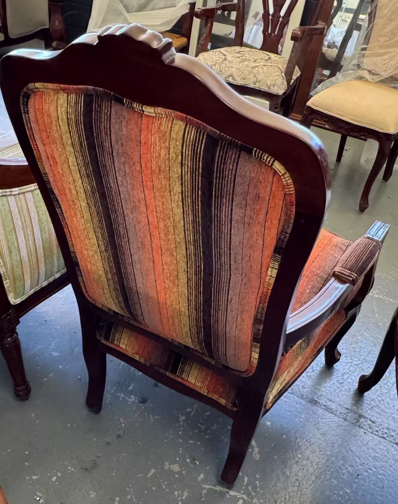 Solid Mahogany French Provincial Furniture Arm Chair