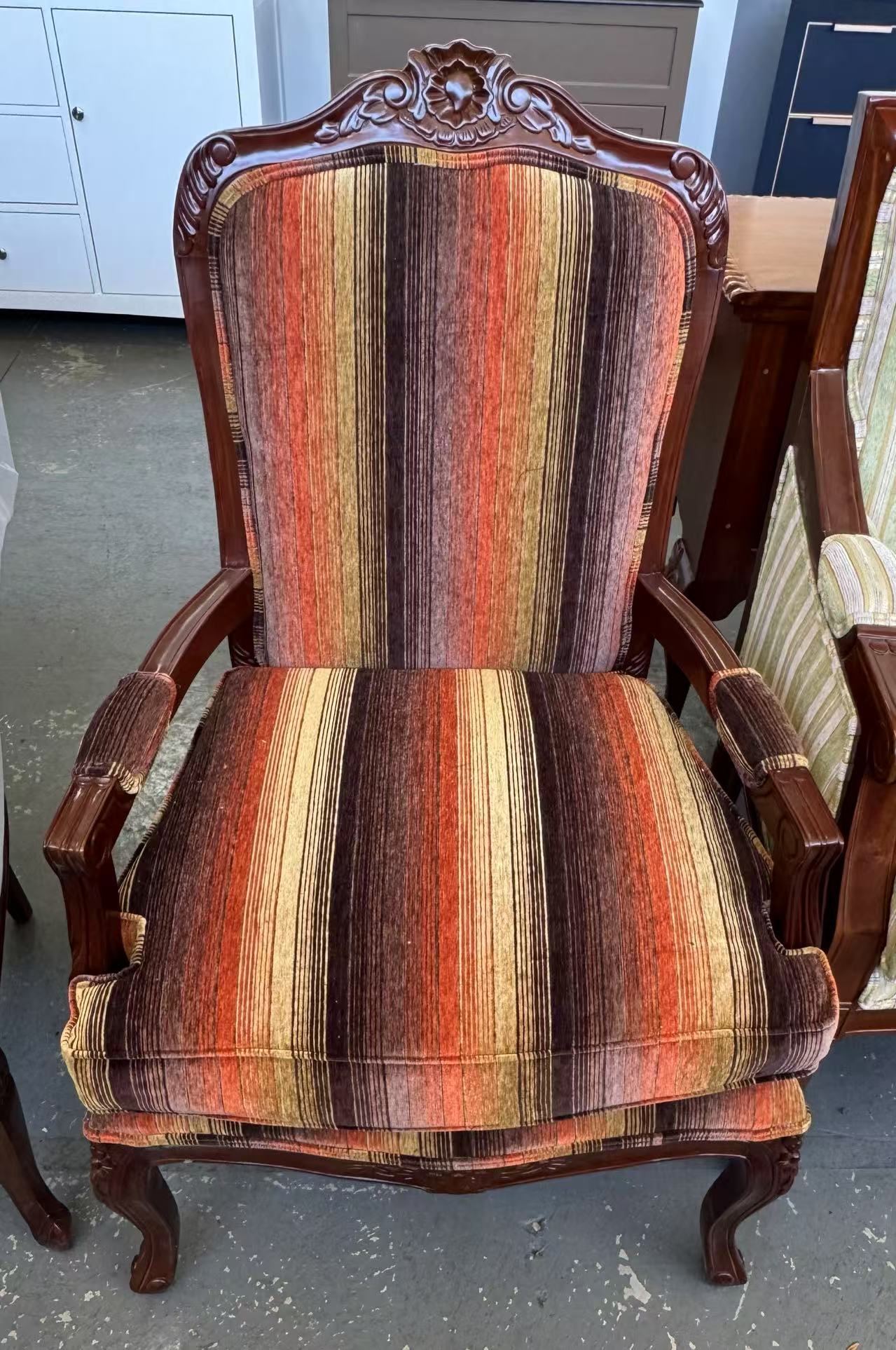 Solid Mahogany French Provincial Furniture Arm Chair