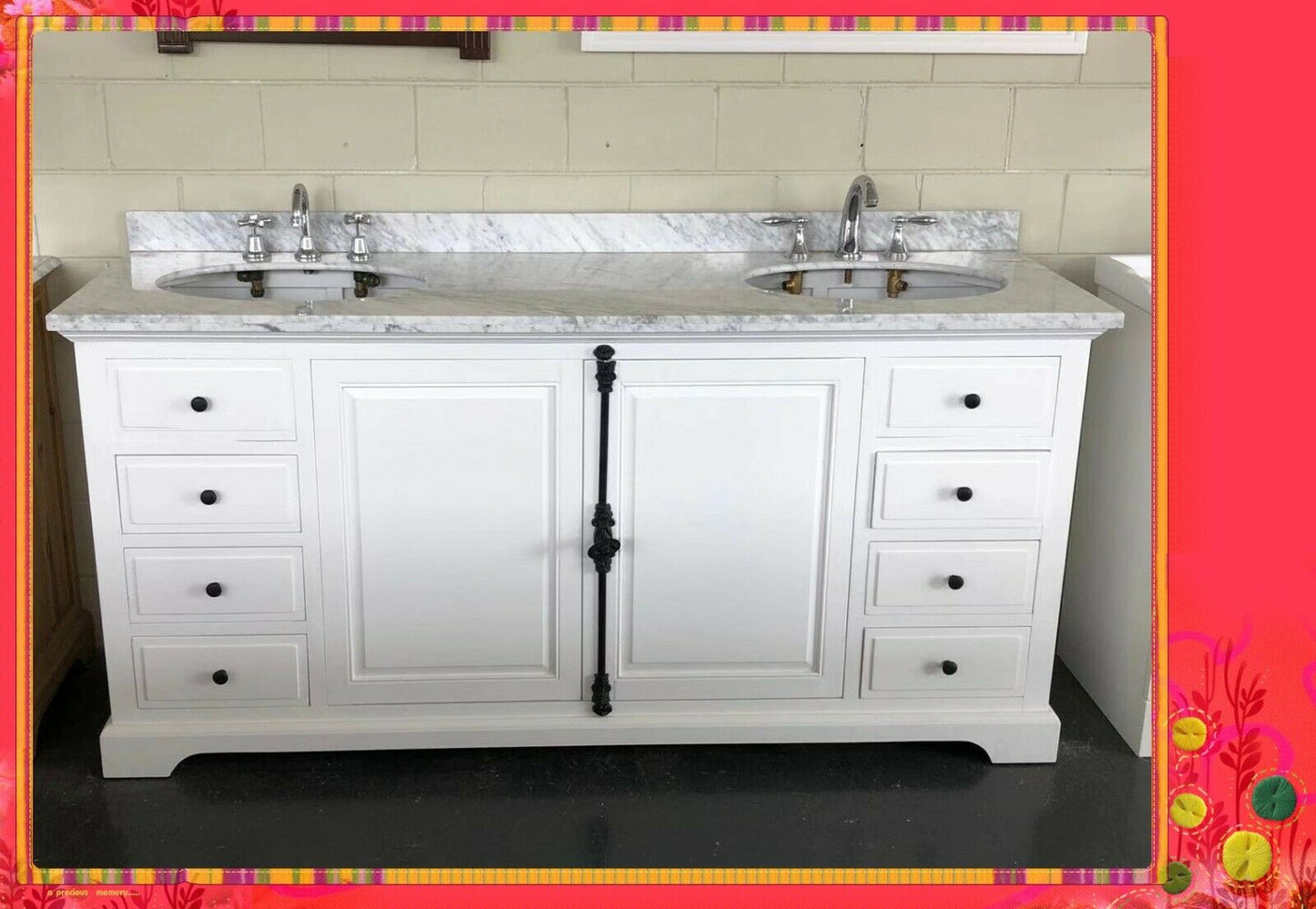 French Provincial Rustic Bathroom Vanity Frances