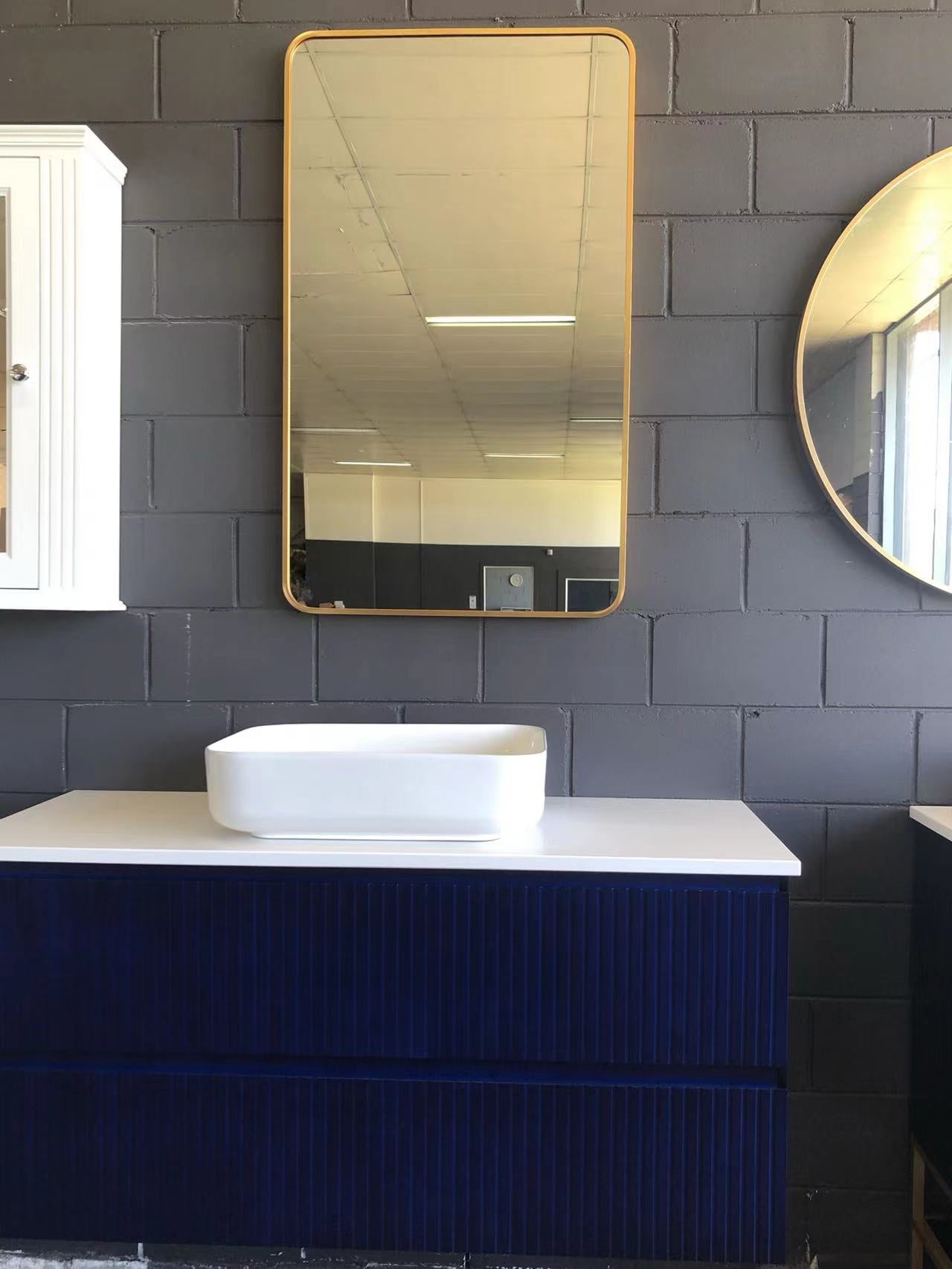 Gold Aluminum Framed Mirrors