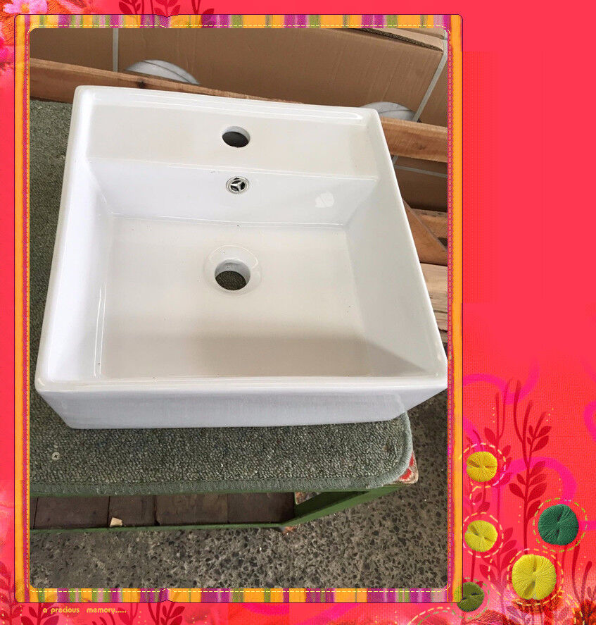 Bathroom Vanity Above Counter Ceramic Basin 1 Tap Hole