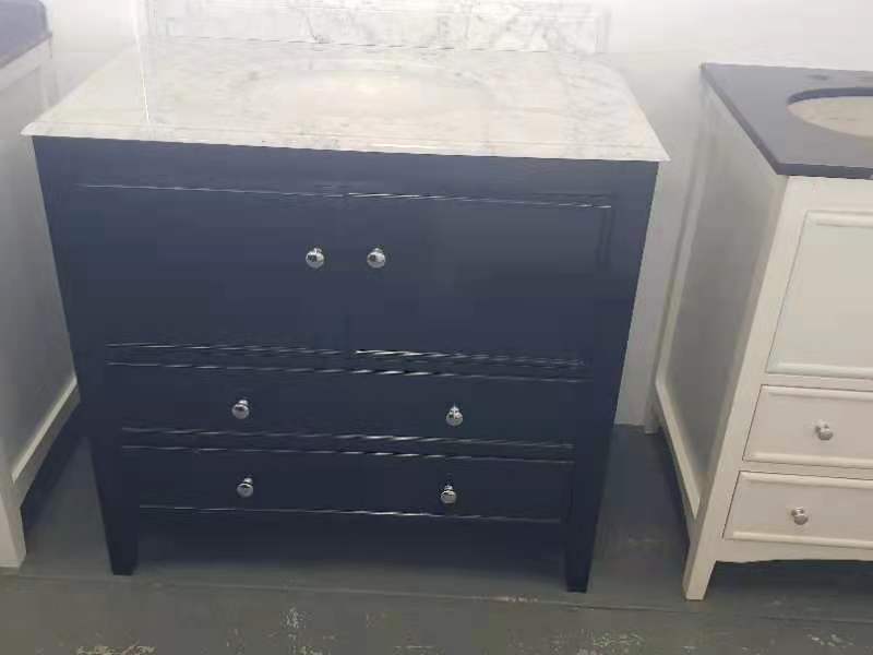 Hampton Style Bathroom Vanity Oliver Black, White, Navy Blue