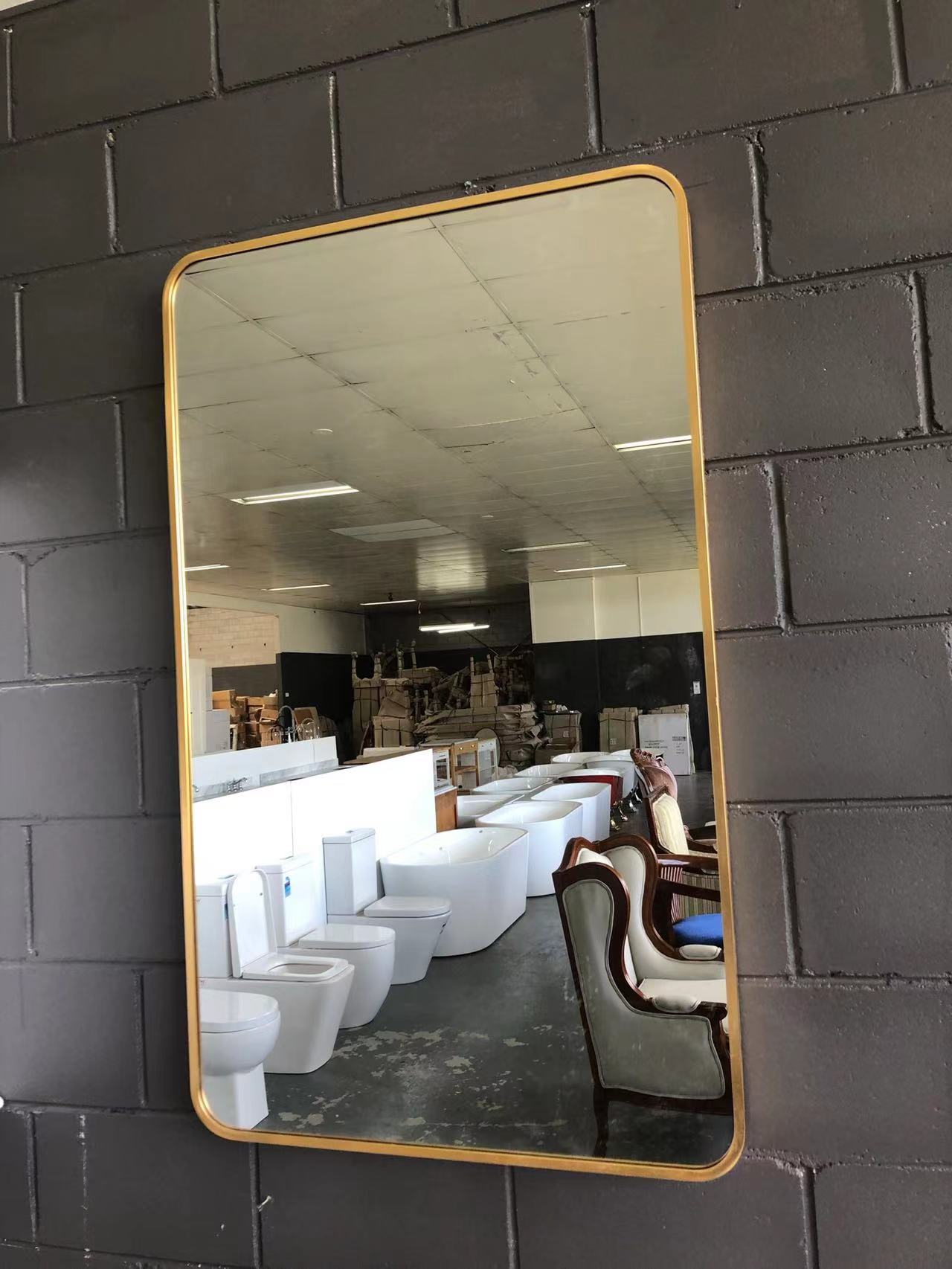 Gold Aluminum Framed Mirrors