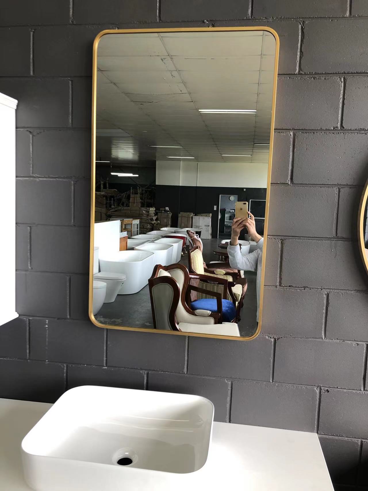 Gold Aluminum Framed Mirrors