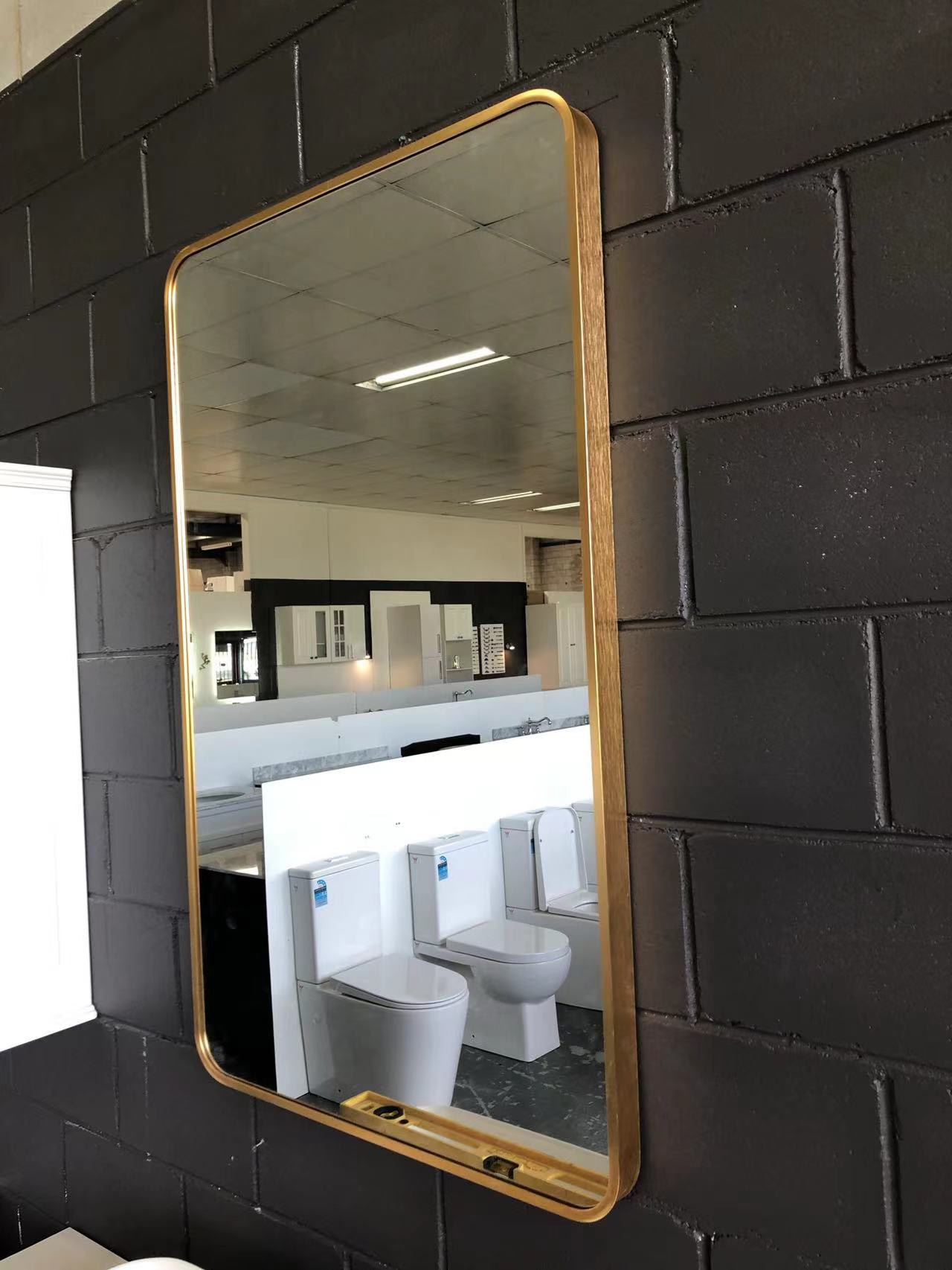 Gold Aluminum Framed Mirrors