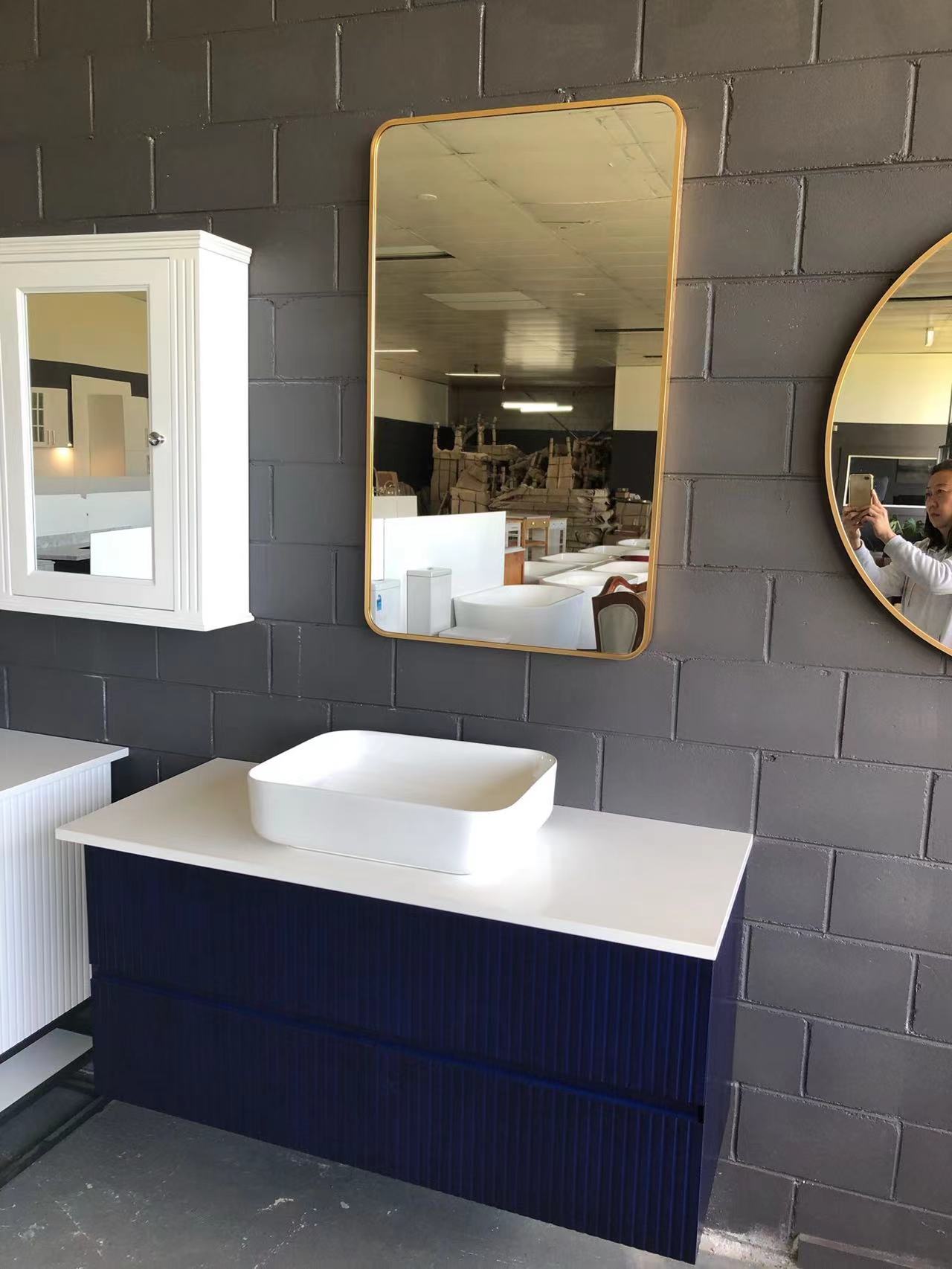 Gold Aluminum Framed Mirrors