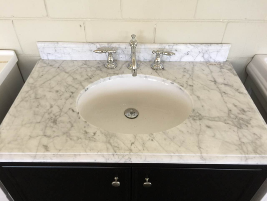 Carrara Marble Bench Top With Undermount Basin