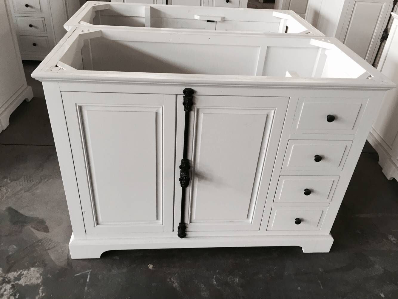 French Provincial Rustic Bathroom Vanity Frances