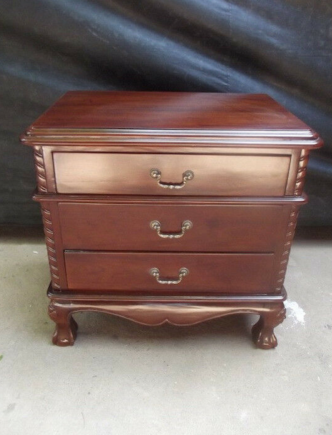 Solid Mahogany French Provincial Furniture Georgian Bedside Table