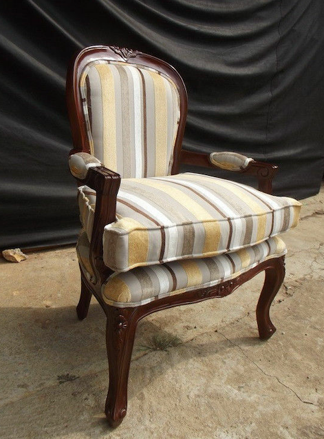 Solid Mahogany French Provincial Furniture French Arm Chair
