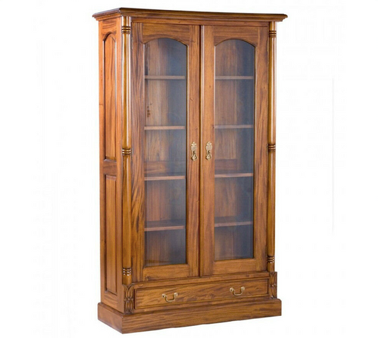 Mahogany French Provincial Furniture Glass Bookcase