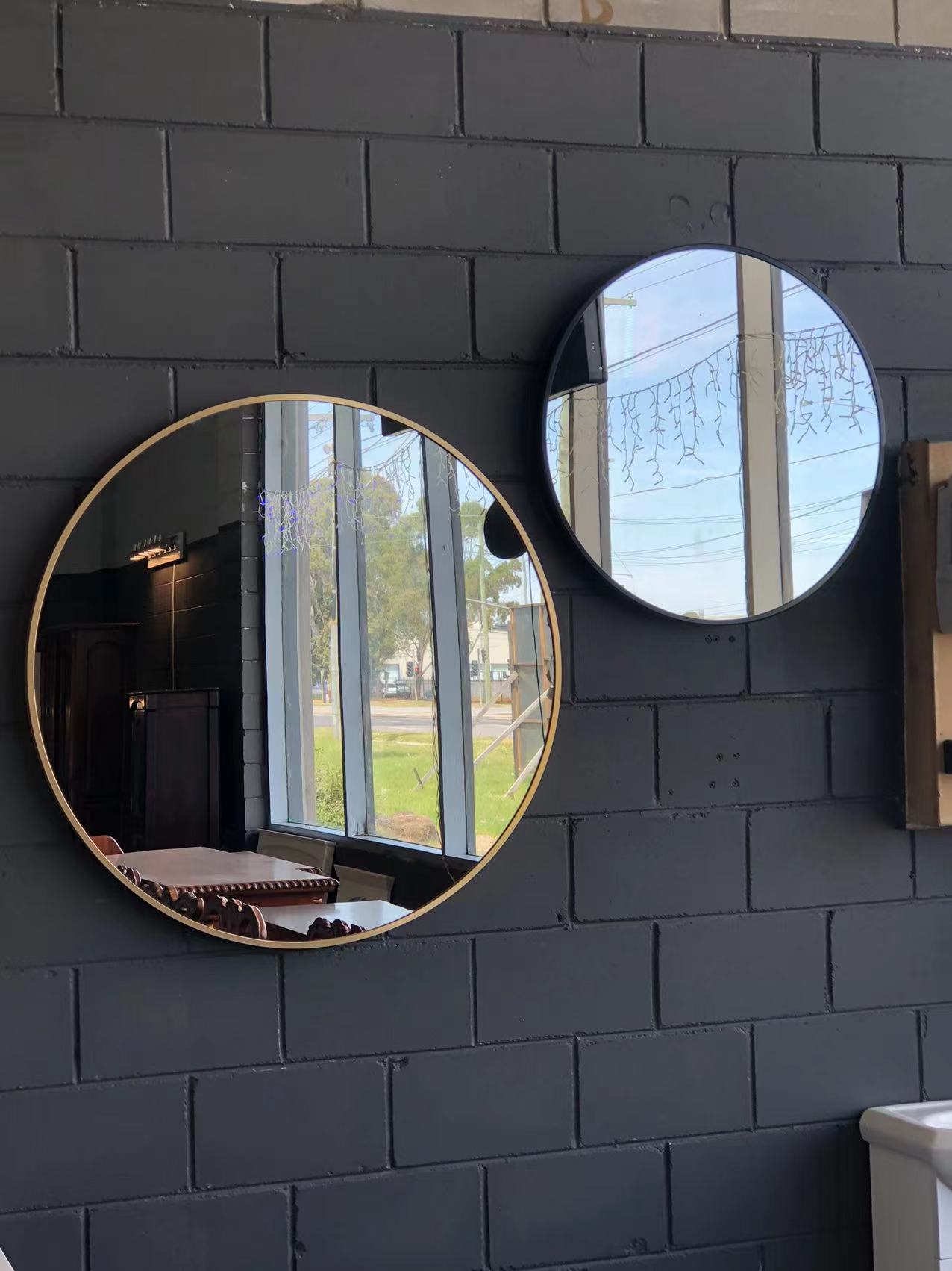 Gold & Black Aluminum Frame Mirrors