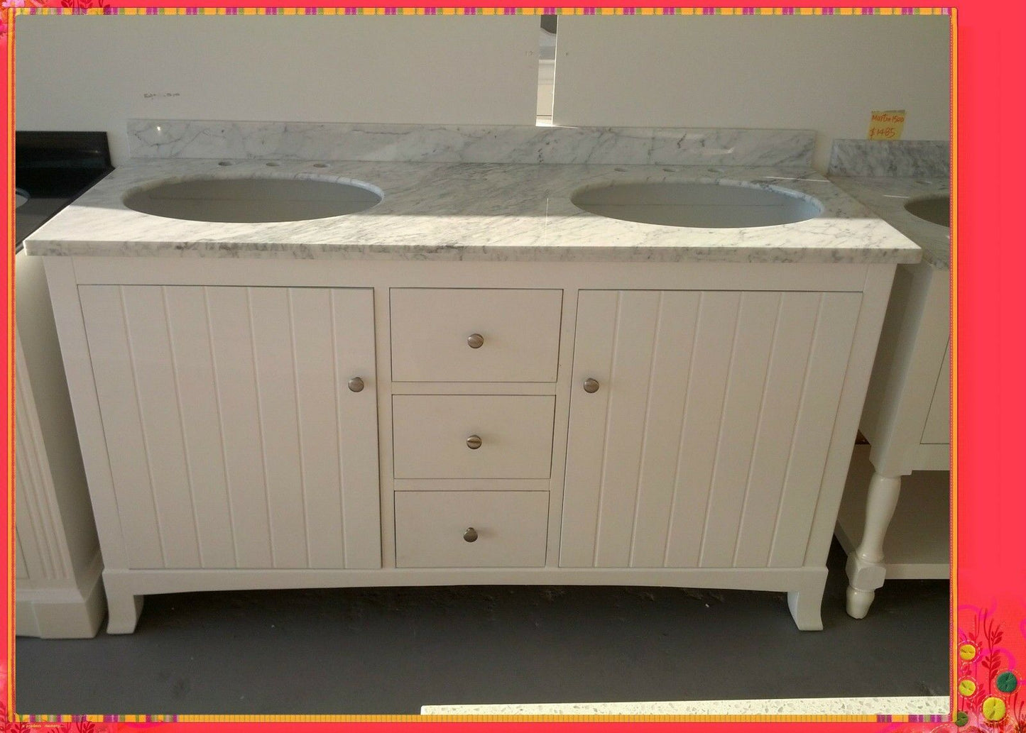 French Provincial Bathroom Vanity Matte White 2pac Aldrec