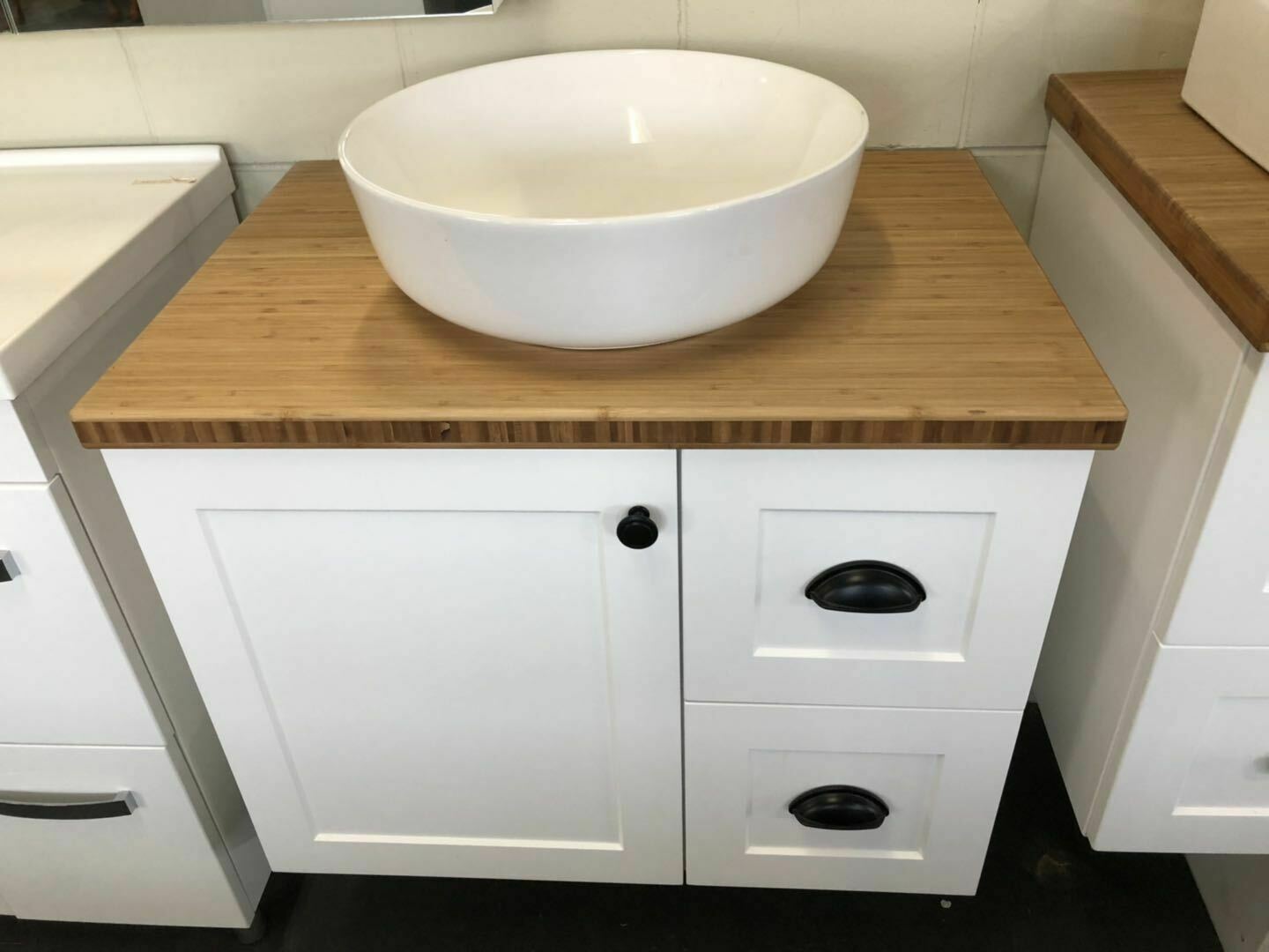 hampton shaker style bathroom vanity cooper matte white shaker