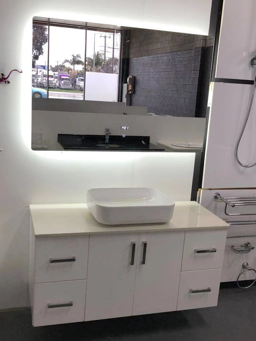 hampton shaker style bathroom vanity cooper matte white shaker