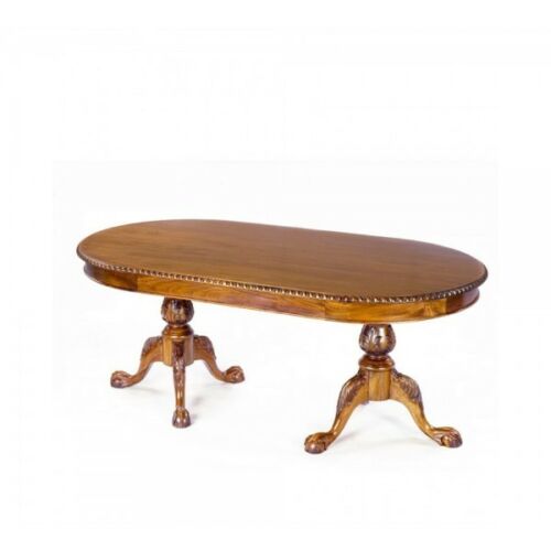 Solid Mahogany French Furniture Chandler Stuart Chippendale Arm Dining Table