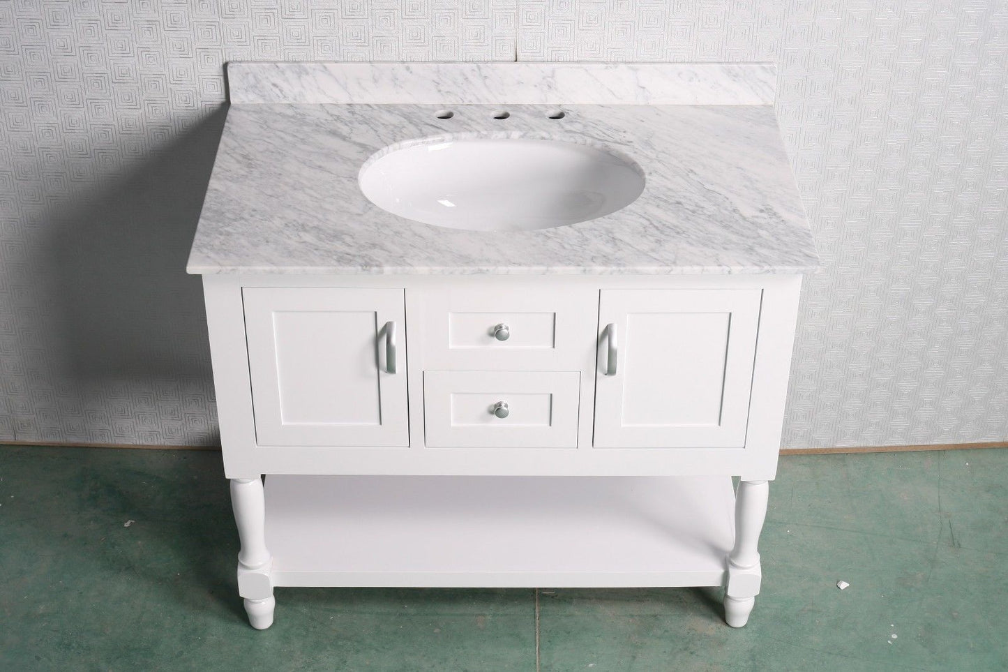 French Provincial Marble Bathroom Vanity Martin