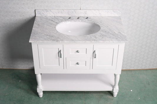 French Provincial Marble Bathroom Vanity Martin